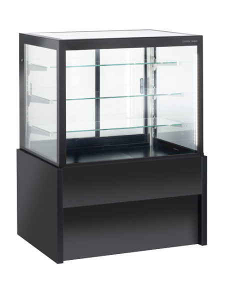 Vetrina Refrigerata Nera con Porte Scorrevoli Posteriori - WKR100