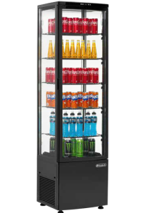 Vetrina Refrigerata Nera con 5 Griglie Capacità 270 Lt - AK281EB