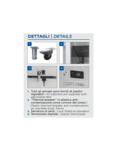 Armadio Frigo Vetrina Acciaio Inox GN2/1 Ventilato - QRG6