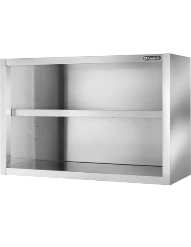 Pensile Inox Aperto Ripiano Dimensione cm 140x40x66h - PSA140VT