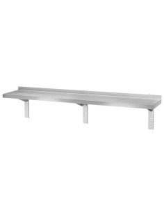 Mensola in Acciaio Inox con Alzatina - Dim: 60x30x7h - MES63VH