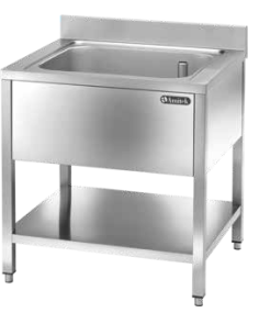 Lavello Inox 1 Vasca Ripiano Inferiore Dimensione 120x70x95h cm