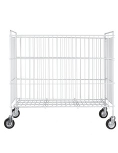 Carrello Porta Biancheria con Sacco in Cotone Color Crema