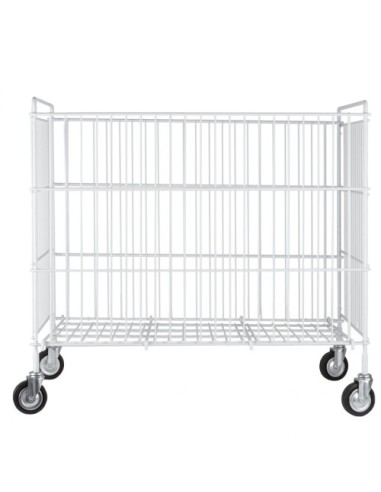 Carrello Porta Biancheria con Sacco in Cotone Color Crema