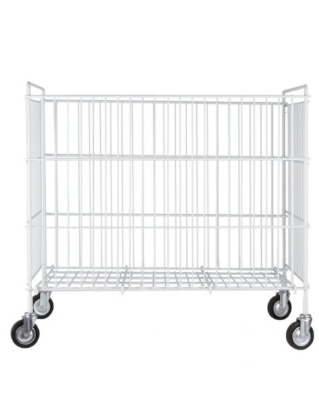 Carrello Porta Biancheria con Sacco in Cotone Color Crema