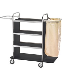 Carrello Porta Biancheria Carbon 4 Ripiani per 2 Sacchi - CA1515CA