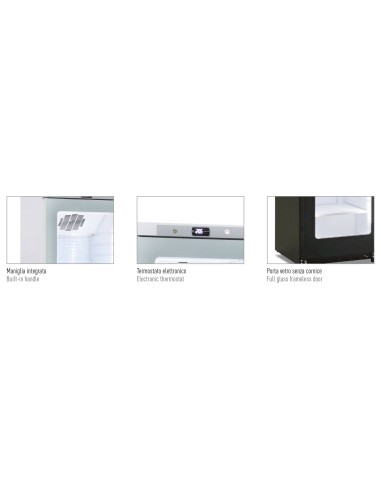 Congelatore Verticale Statico con Agitatore Nero 400 Lt - GN400GBT BLK