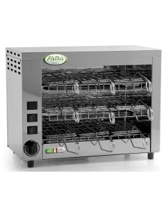 Fornetto Tostapane Elettrico in Acciaio con 9 Pinze