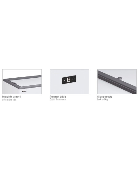Congelatore Pozzetto Porta Cieca Scorrevole 304 Lt - FRP300PSSL