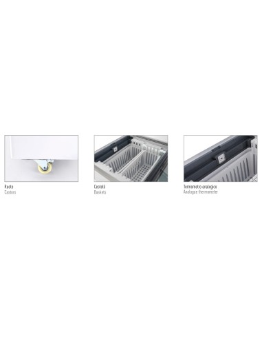 Frigo Congelatore a Pozzetto 256 Lt Vetro Scorrevole - FRC200PFF