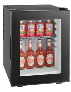 Minibar Nero Sistema Peltier E30VN Porta a Vetro Capacità 30 Lt