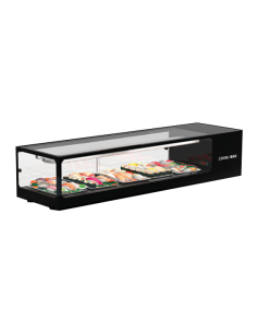 Vetrina Refrigerata Sushi Nera Dimensioni mm 1320x380x240 - RS60SQ