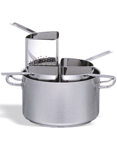 Casseruola per Pasta Acciaio Inox Diametro 40 cm con 4 Cestelli