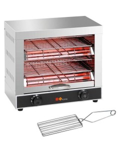 Tostiera Elettrica in Acciaio Inox due Piani e 2 Pinze - FOR2P-WT