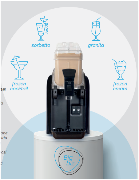 Macchina per Granita e Sorbetto BIGBIZ1 1 Vasca Capacità 6 Lt