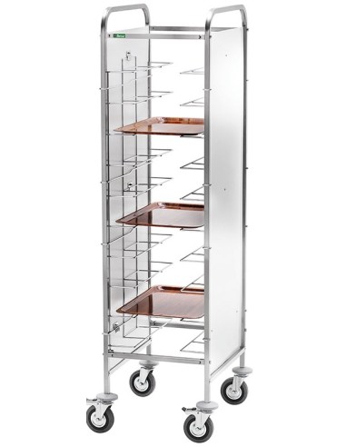 Carrello Portavassoi Universali CA1455PI con Laterali Inox 10 Vassoi