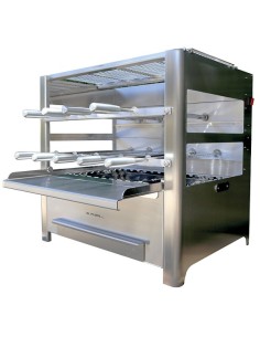 Macchina per Cottura Carne Churrasco a Carbonella 9 Spade Inox