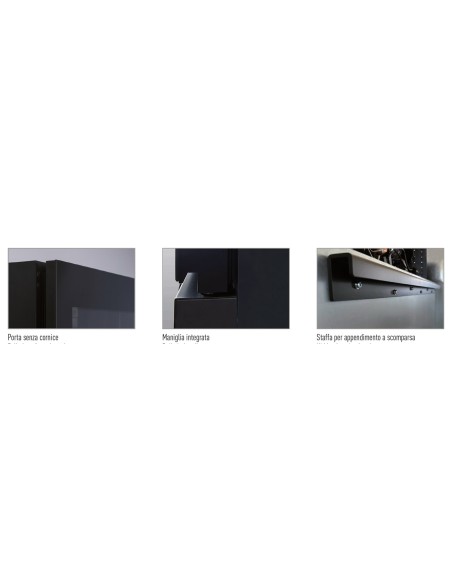 Frigorifero Pensile Bibite Nero 3 Ante Battenti - COLDWALL 300 BLK