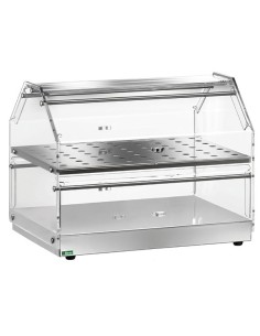 Vetrina Neutra da Banco - Acciaio Inox - 2 Piani - VBN4752