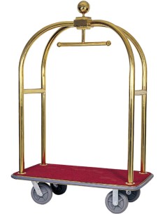 Carrello Portavaligie e Portabiti Acciaio Ottonato - PV2001