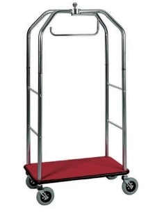 Carrello Portavaligie e Portabiti Acciaio Cromato - PV4064R