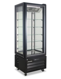 Vetrina Pasticceria 4 Lati No Frost Nera 5 Ripiani in Vetro - VICTORIA65 NFP BLACK