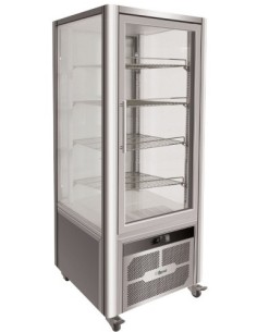 Frigo Vetrina Ventilata con 4 Griglie Inox Capacità 400 Lt - G-VGP400R