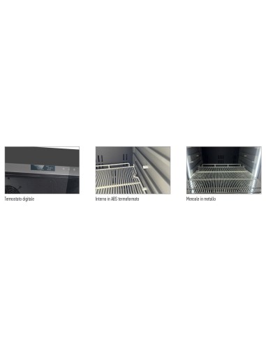 Frigorifero Vetrina Bibite Colore Nero Capacità 268 Lt - KLIMA160 BLK