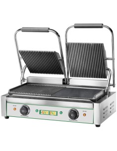 Piastra Elettrica in Ghisa Base Doppia Rigata e Liscia - P50EG03M
