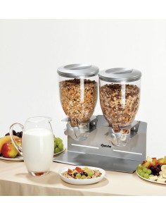 Porta Cereali con Doppio Contenitore Trasparente da 3, 5 Lt