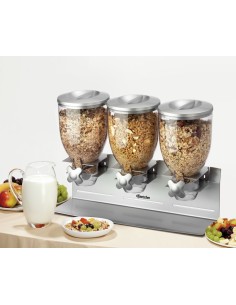 Dispenser per Cereali 3 Contenitori Trasparenti - Cod.500379