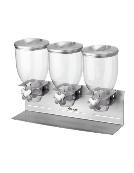 Dispenser per Cereali 3 Contenitori Trasparenti - Cod.500379