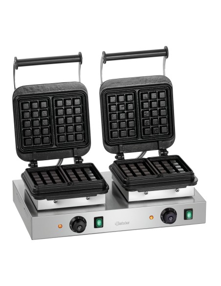 Piastra Waffle Doppia Cialda 16x10 cm Tipo Bruxelles - WM2-WT