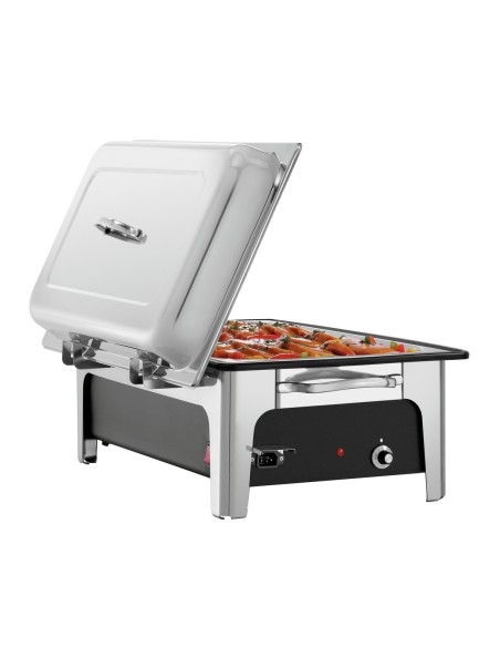 Scaldavivande Elettrico Rettangolare con Coperchio per GN 1 /1 h100