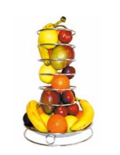 Porta Frutta per Tavolo Buffet - Altezza 48 cm - Diametro 32 cm