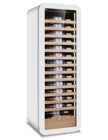 Cantinetta Vino Verticale Porta Vetro Ventilata Bianca - VINARIUS60WHT