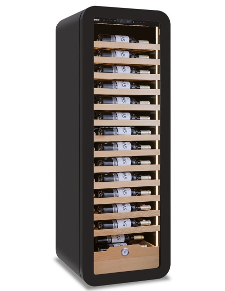 Cantinetta Vino Verticale Porta Vetro Ventilata Nera - VINARIUS60BLK