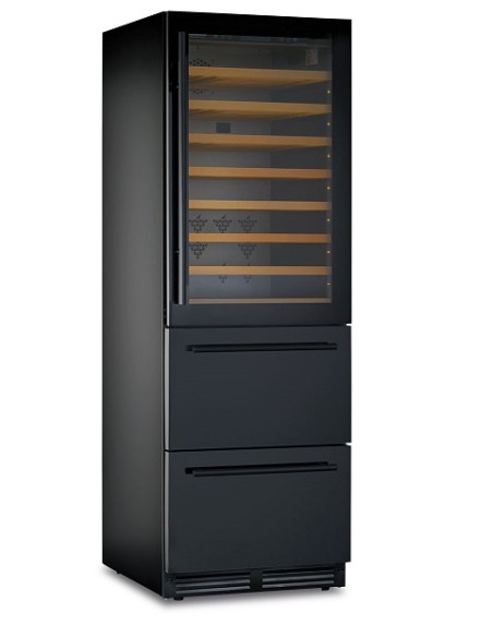 Frigo Vino Ventilato Nero con Cassetti Doppia Temperatura - DW190Black