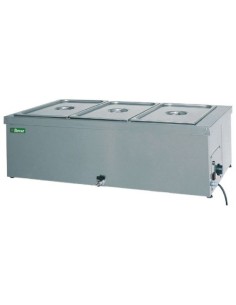 Vasca Bagnomaria con Rubinetto Capacità 3x1/1 GN Altezza 20 cm