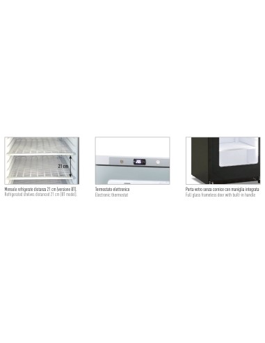 Congelatore Verticale Statico con Agitatore Bianco 400 Lt - GN400GBT