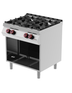 Cucina a Gas 4 Fuochi Aperti con Vano a Giorno 800x700x900h - FA072M0