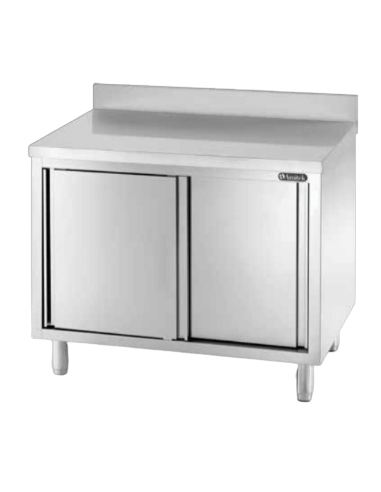 Tavolo Armadiato inox 2 Ante Battenti Dim: 80x60x85h - TDA86VT