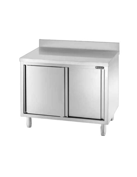 Tavolo Armadiato inox 2 Ante Battenti Dim: 80x60x85h - TDA86VT