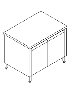 Tavolo Armadiato - Porte Battente - cm 70x60x85/90h - TABE7/6