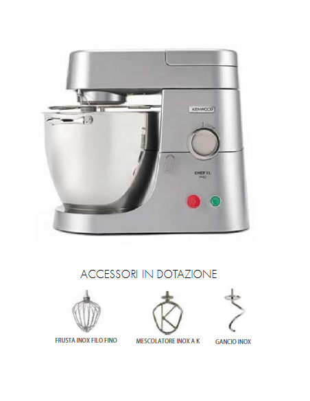 Impastatrice Planetaria Kenwood Professional 1700W - KPL9000S