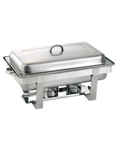 Chafing Dish Rettangolare Inox per Gel Combustibile - DEDRA