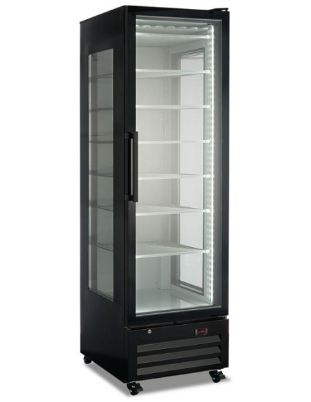 Vetrina Congelatore Statica Gelateria 3 Lati Vetro Nera FR410ST BLK