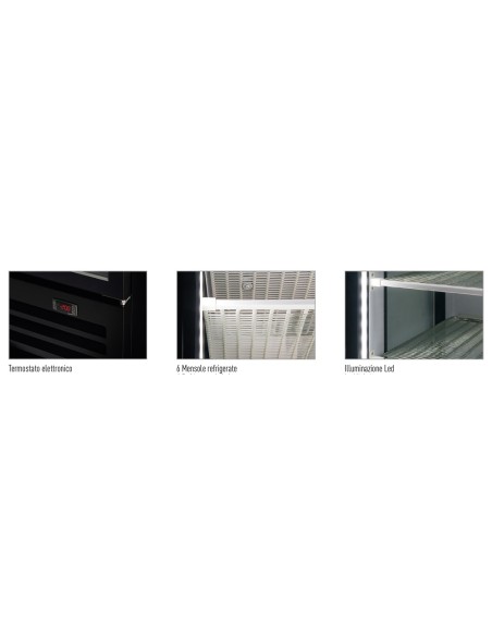Vetrina Congelatore per Gelateria Bianca 3 Lati Vetro - FR410ST WHT