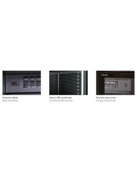 Frigo Vetrina Bevande Verticale Nero Capacità 382 Lt - ICOOL401 C BLK