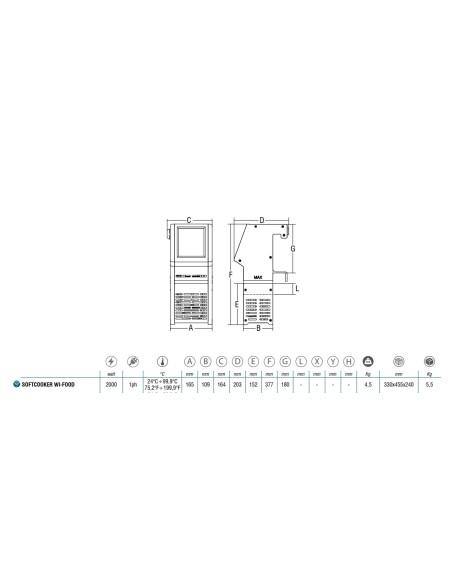 Roner Cottura Sottovuoto Bassa Temperatura - SOFTCOOKER WI-FOOD